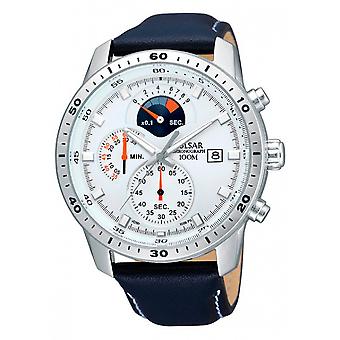 Pulsar Sport Quarz Analog Man Uhr mit Rindsleder Armband PS6025X1
