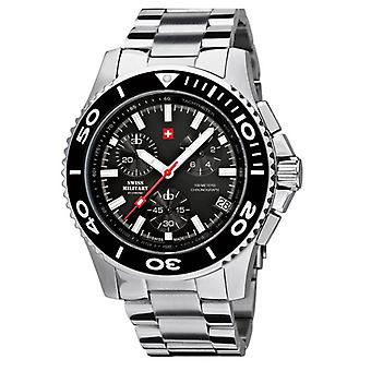 Schweizer Militär Quarz Analog Man Uhr mit Edelstahl Armband 20084ST-1M