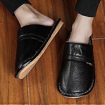 Herenschoenen van katoen, winterslippers van katoen, antislipzolen voor thuis, warme en modieuze waterdichte katoenen slippers maat 40-47
