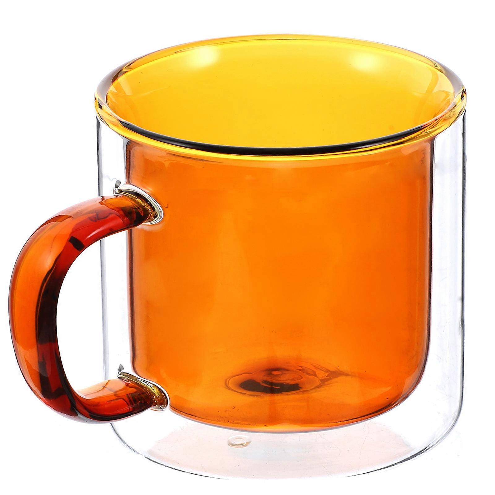 Glass Coffee Cup Double-Layer for Beverage Use 4Pcs Set