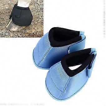 Horse Bell Boots, Blue, L, Oxford Cloth, Breathable Hoof Protection