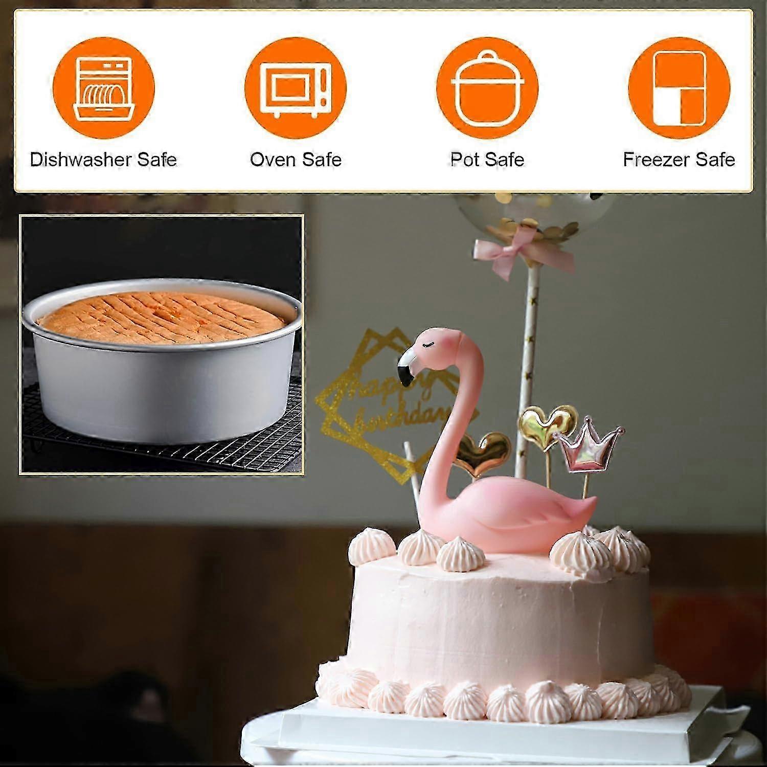 2 PCS Deep Aluminum Cake Pan Set