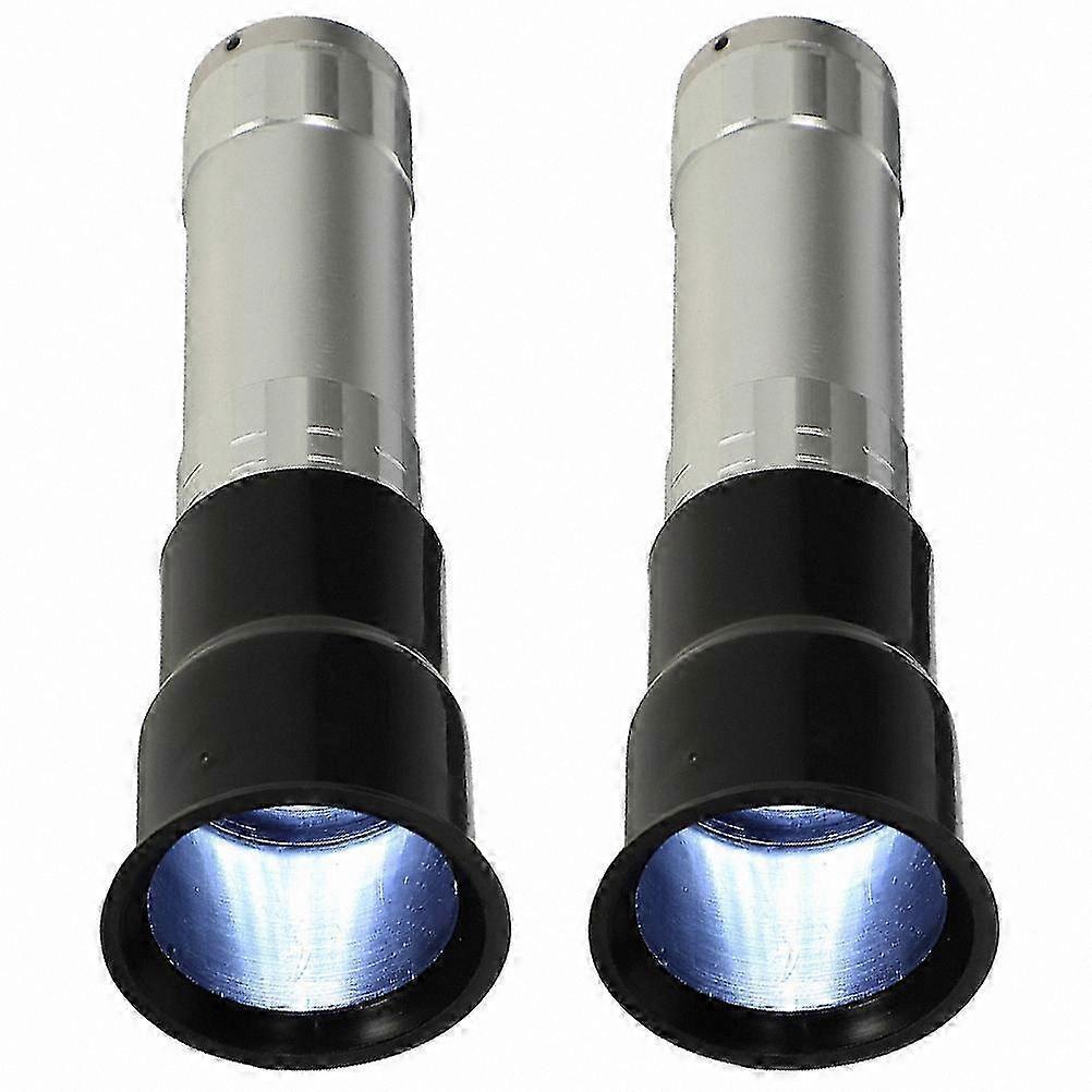 Handheld Egg Candling Light Tester Incubation, 2-Piece Silver Set
