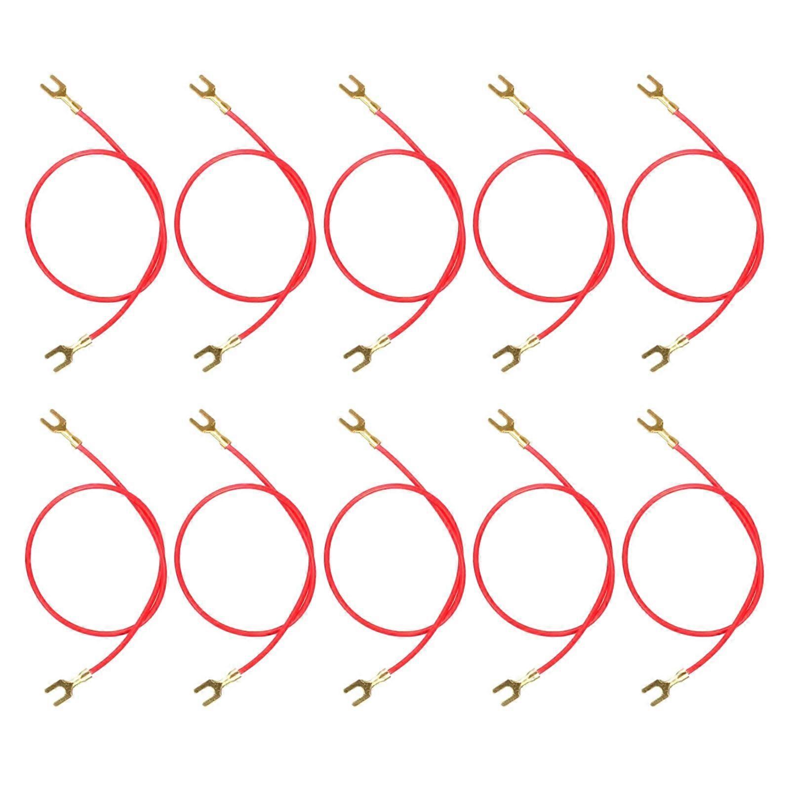 20cm Copper U-shaped Fork Test Lead Cable for Physics and Electrical Experiments