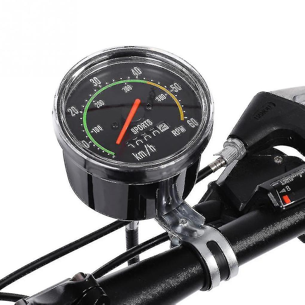 Round Bicycle Mechanical Speedometer Cycling Odometer Stopwatch
