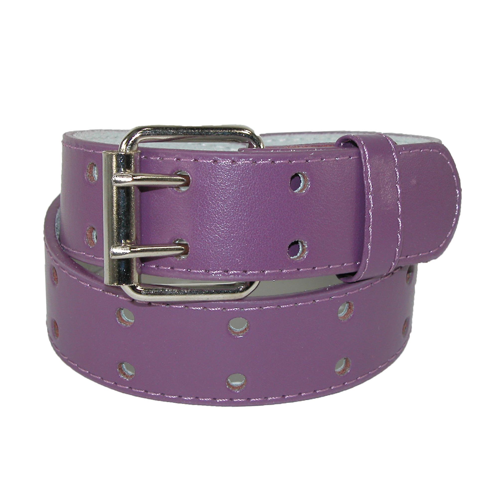 CTM Kids' Leather Two Hole Jean Belt (Pack of 2)