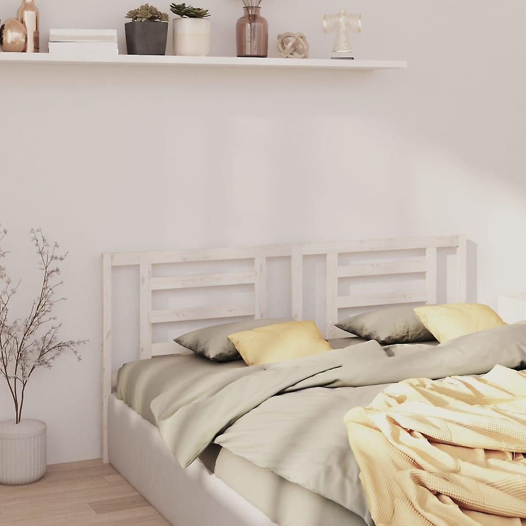 Headboard White 166x4x100 cm Solid Pine Wood