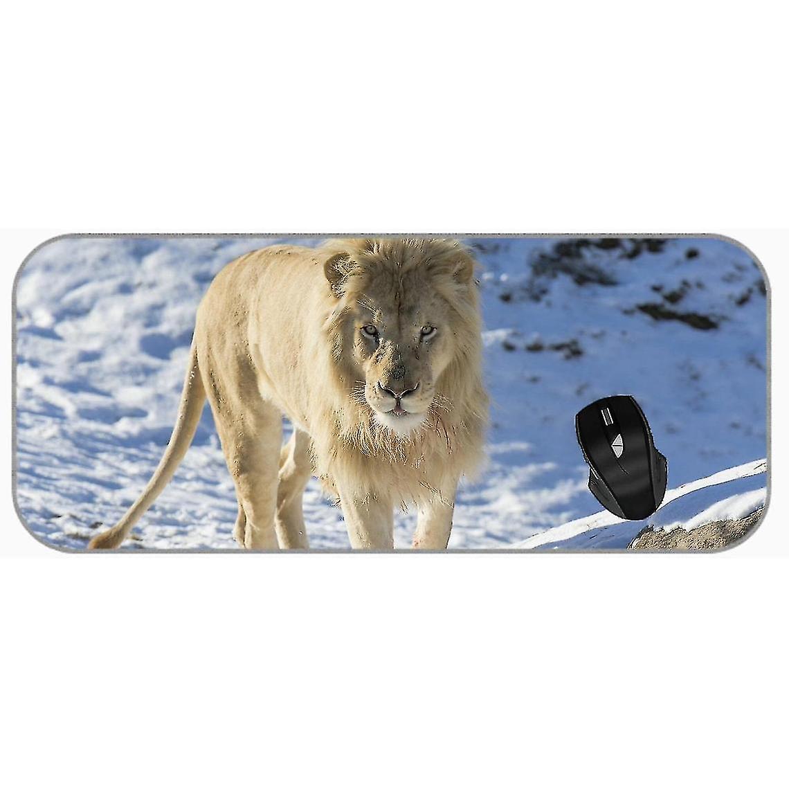 (750x300x3) Xxl Game Large Mouse Pad Baby Animal Big Wild Cat Lion Tree Branch Non-slip Rubber