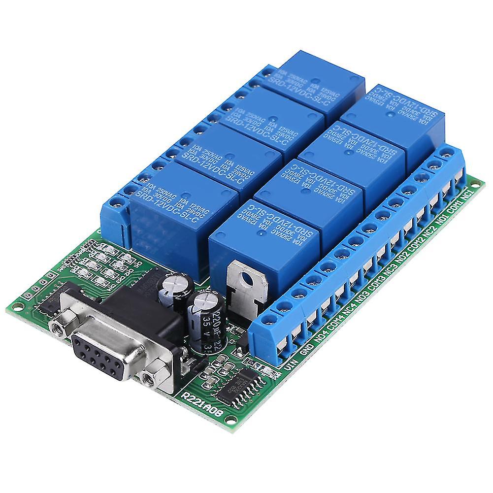 12V 8-channel Db9 Rs 232 Relay Module Remote Control Switch Smart Home