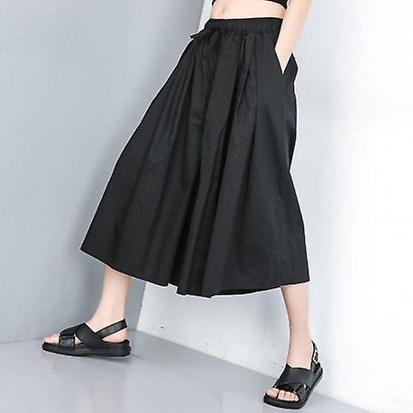 プリーツ ロング ワイド レッグ パンツ