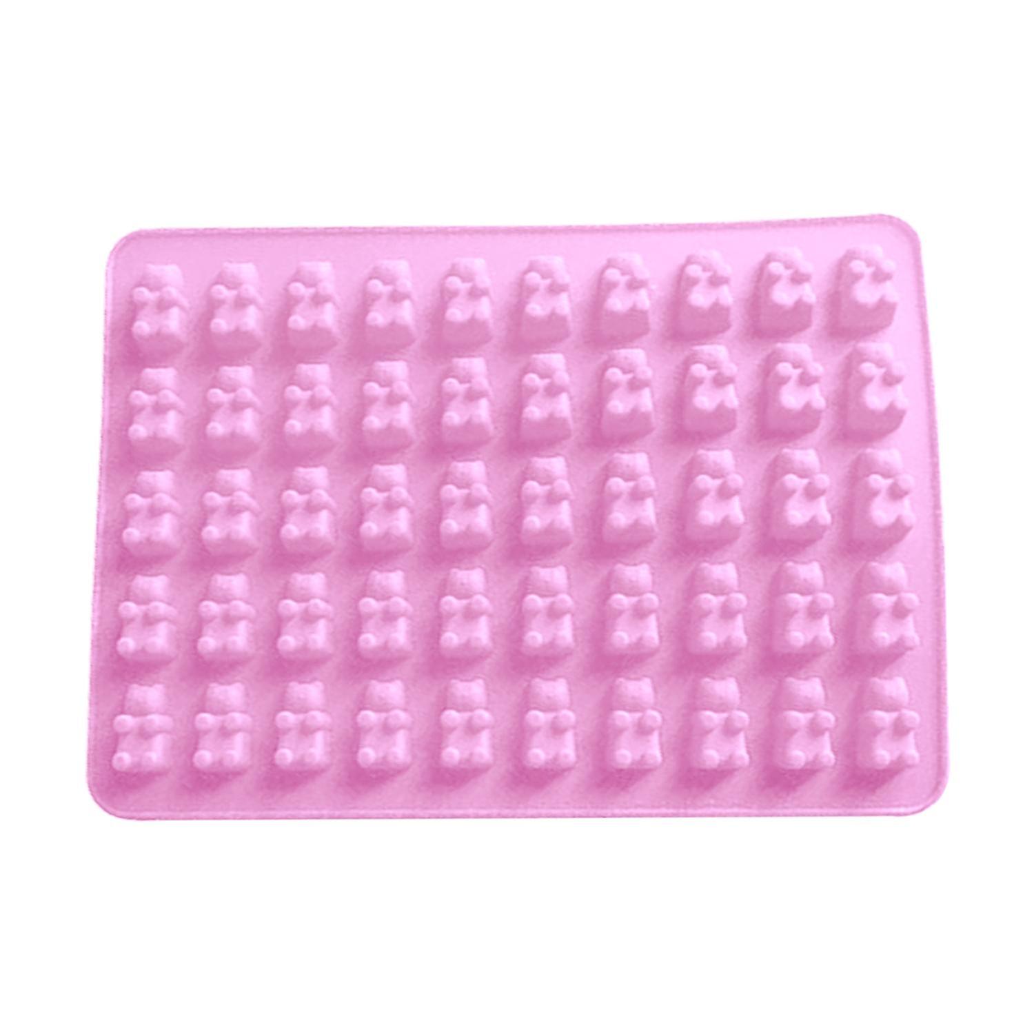 50Grids Gummy Mold Non-Stick High Flexibility Waterproof Bear Shape Chocolate Maker for Cake Shop