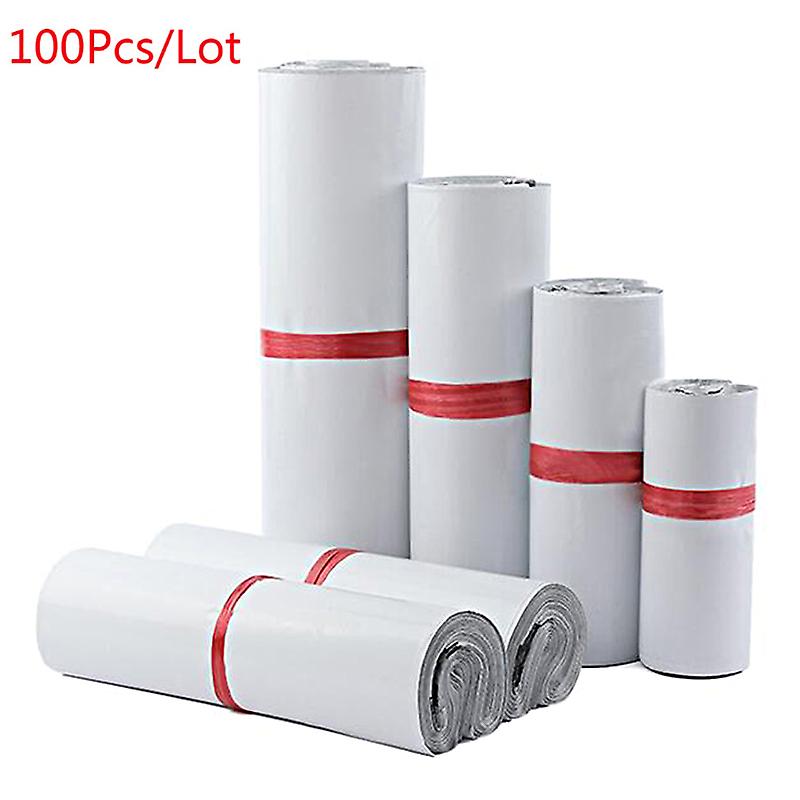 100pcs/lot πλαστική αποθήκευση ταχυμεταφορών ταχυμεταφορών σακούλες φακέλων αυτοκόλλητη