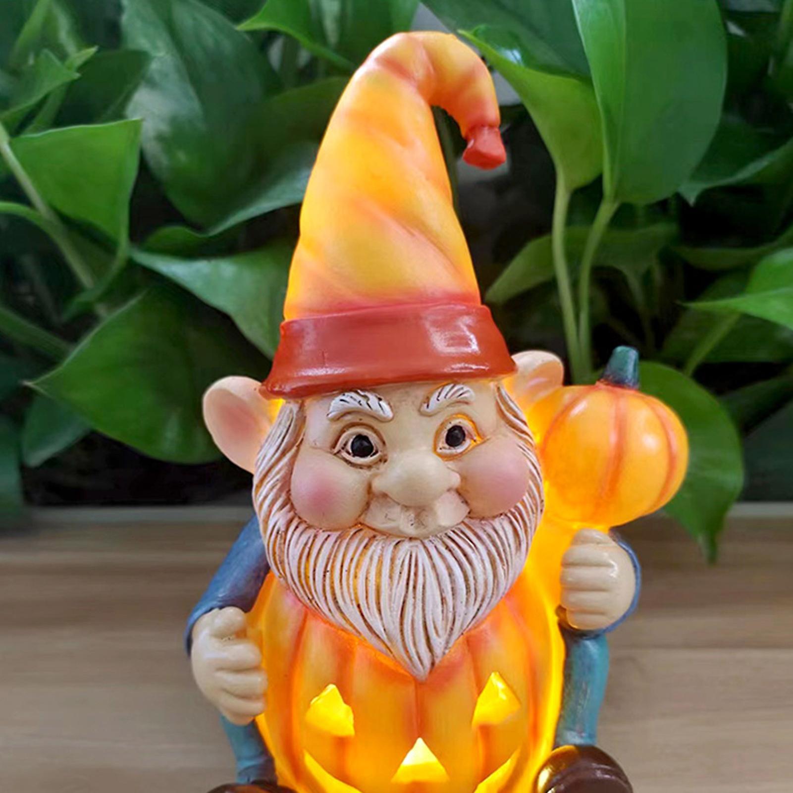 Pumpkin Gnome Garden Figurines Creative Craft Tabletop Statue