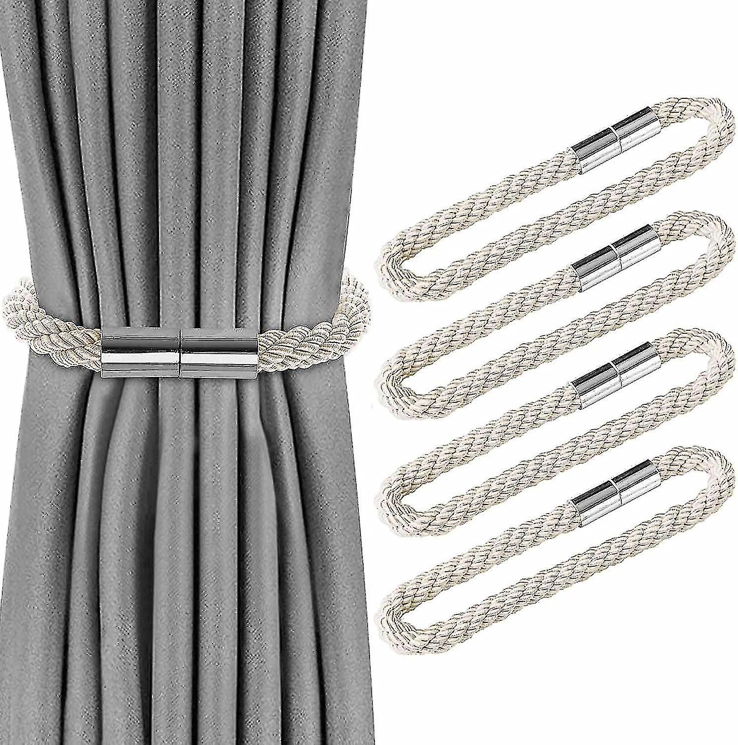 4 Pcs Powerful Magnetic Curtain Straps - Decorative European Style Curtain Holdbacks