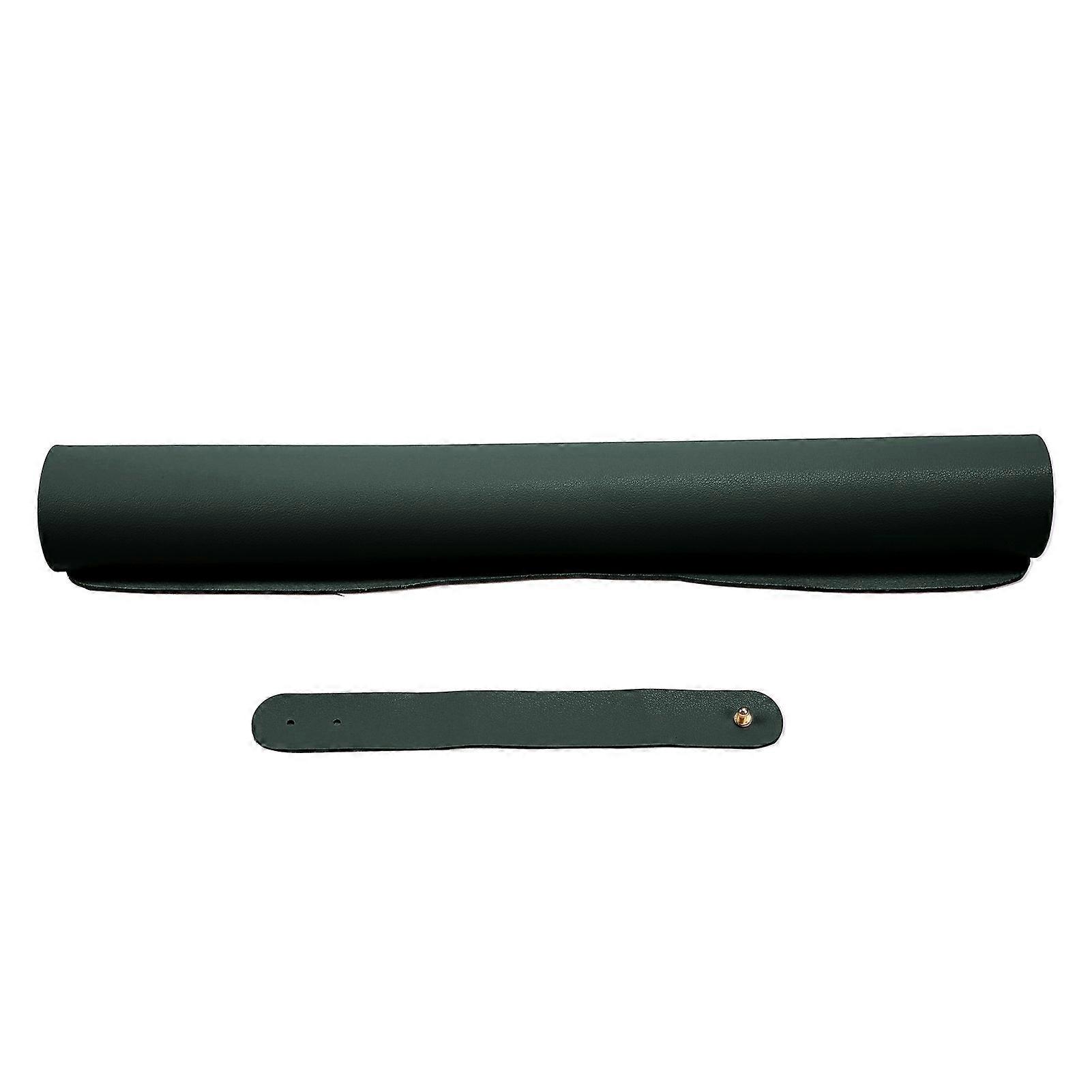 Multifunktionales Tischset weiches wasserdichtes und ölbeständiges Leder-Schreibtisch-Mauspad (Schwarz Grün)