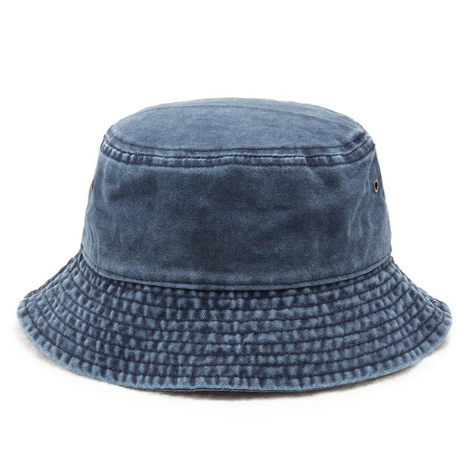 Bob, couleur unie, délavé, Vintage, décoratif, Denim, unisexe, cap, couvre-chef