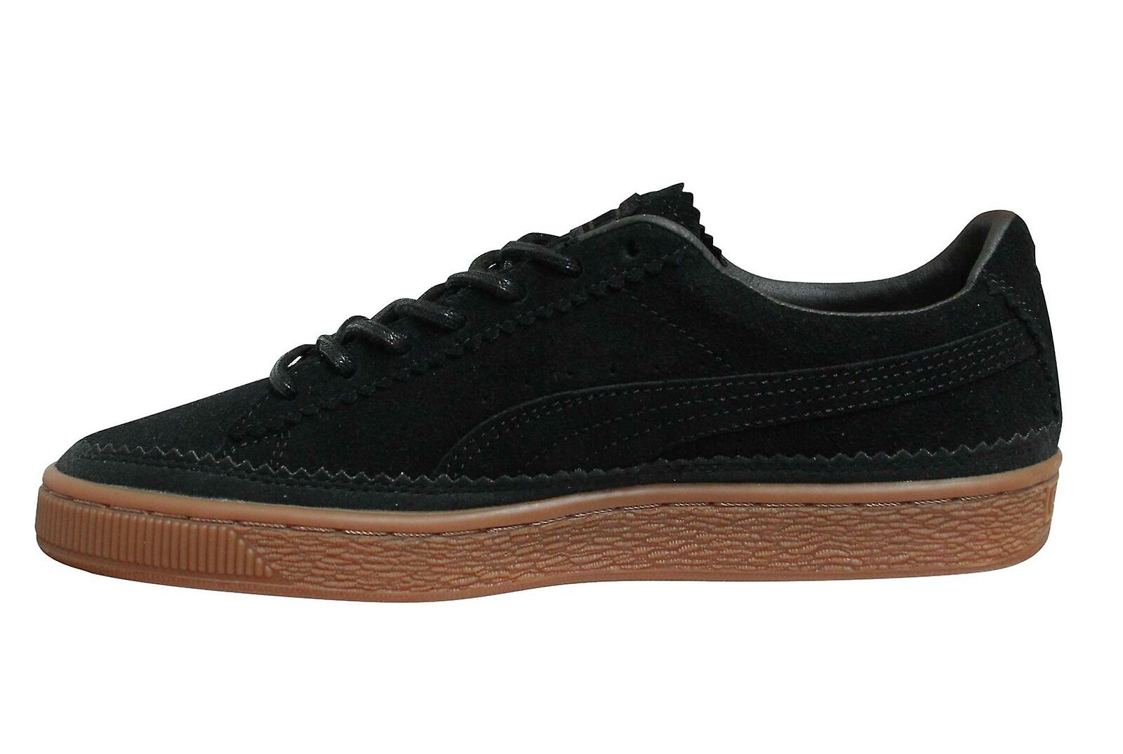 بوما سويدي كلاسيك بروغ دانتيل جلد أسود للرجال 366631 01