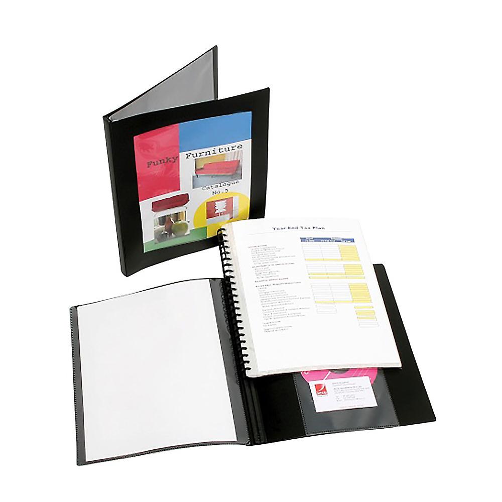 Marbig A4 Pro Series Display Book with Frame Stylish Professional 20pcs Black