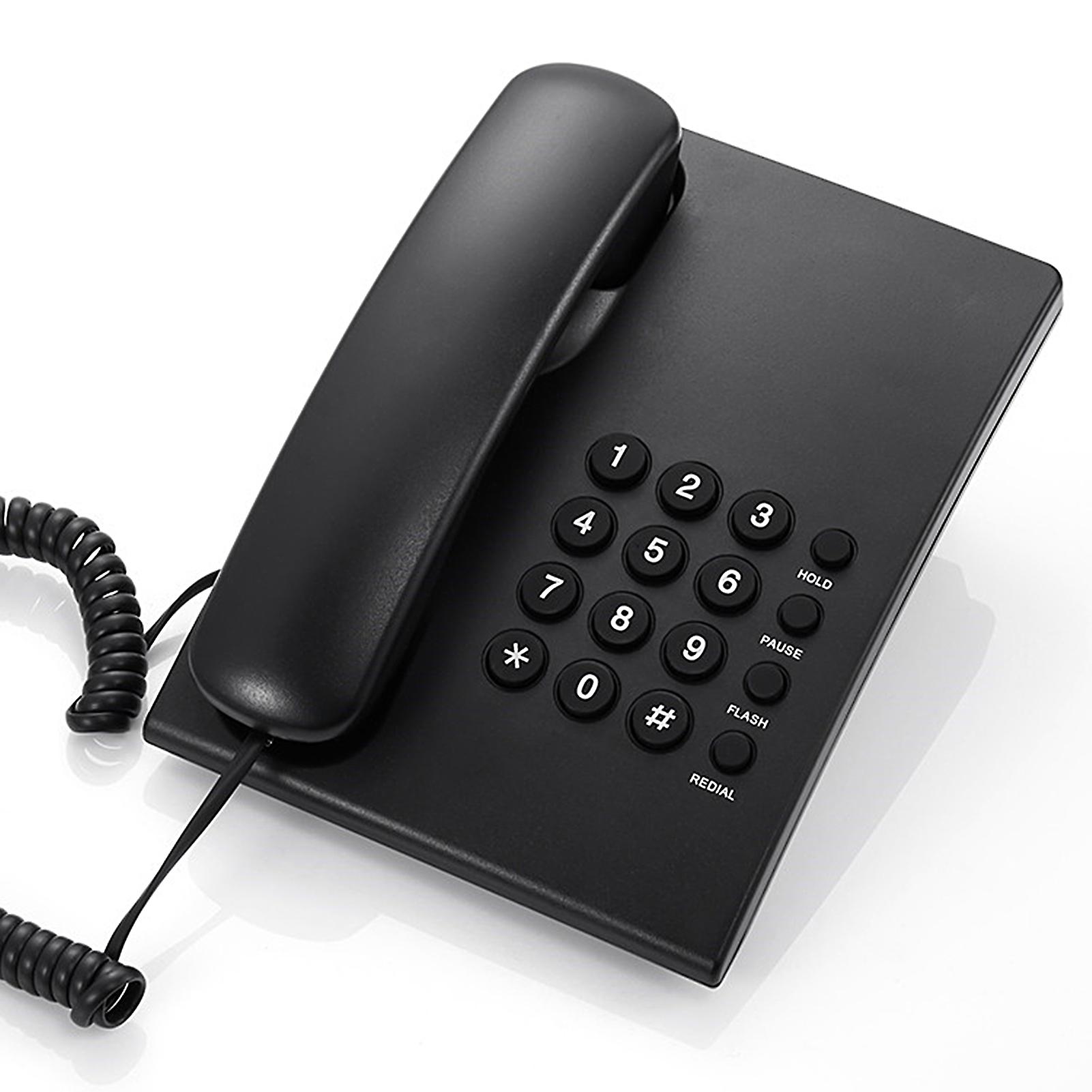 Corded Phone Desktop Fixed Telephone Wall Mountable Landline Phone