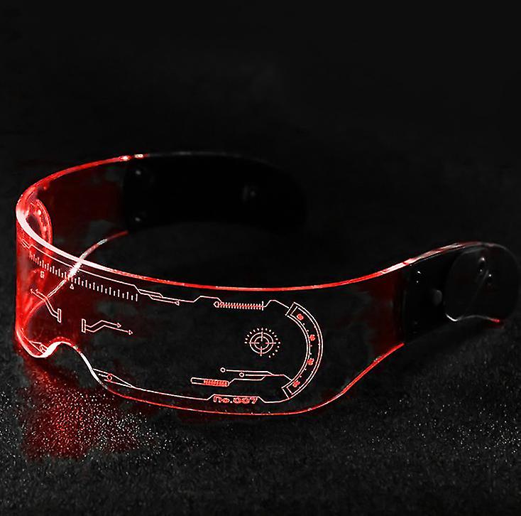 レッド Led 発光メガネ 5 色未来的電子バイザー メガネ はパーティー Az552 用メガネを点灯