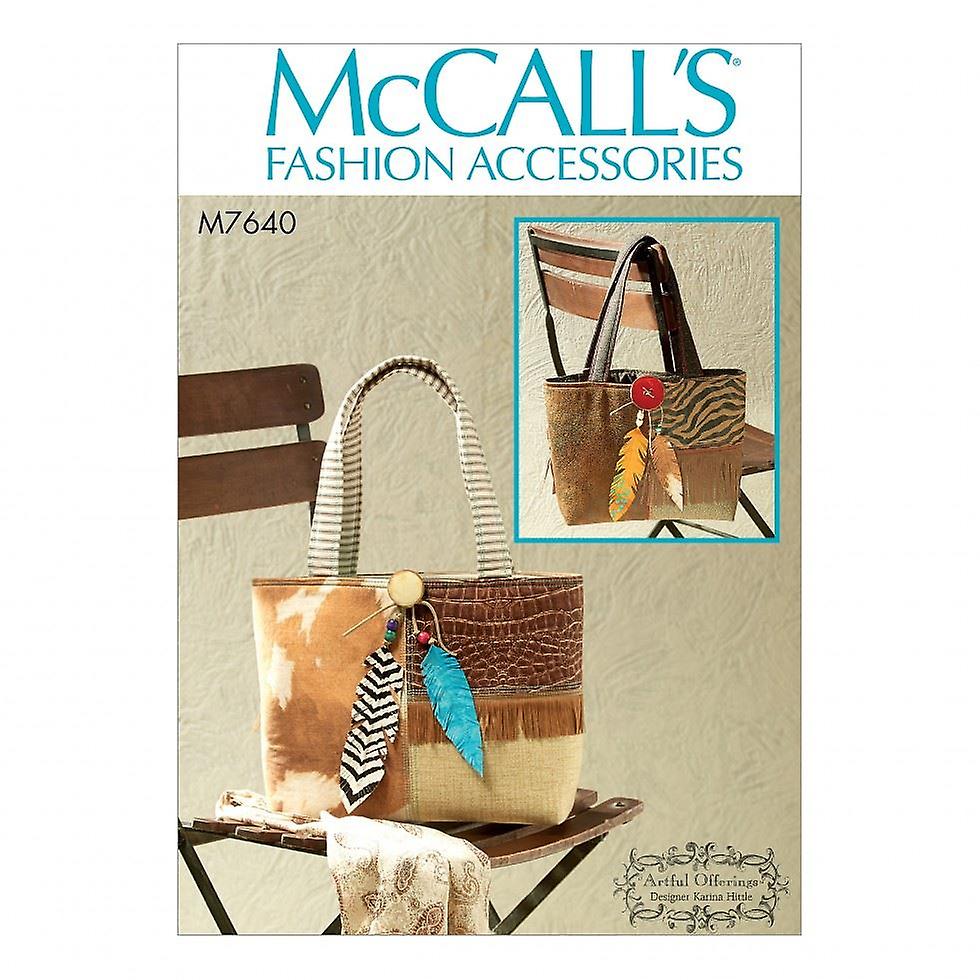 McCalls Sewing Pattern 7640 One Size Only Bags