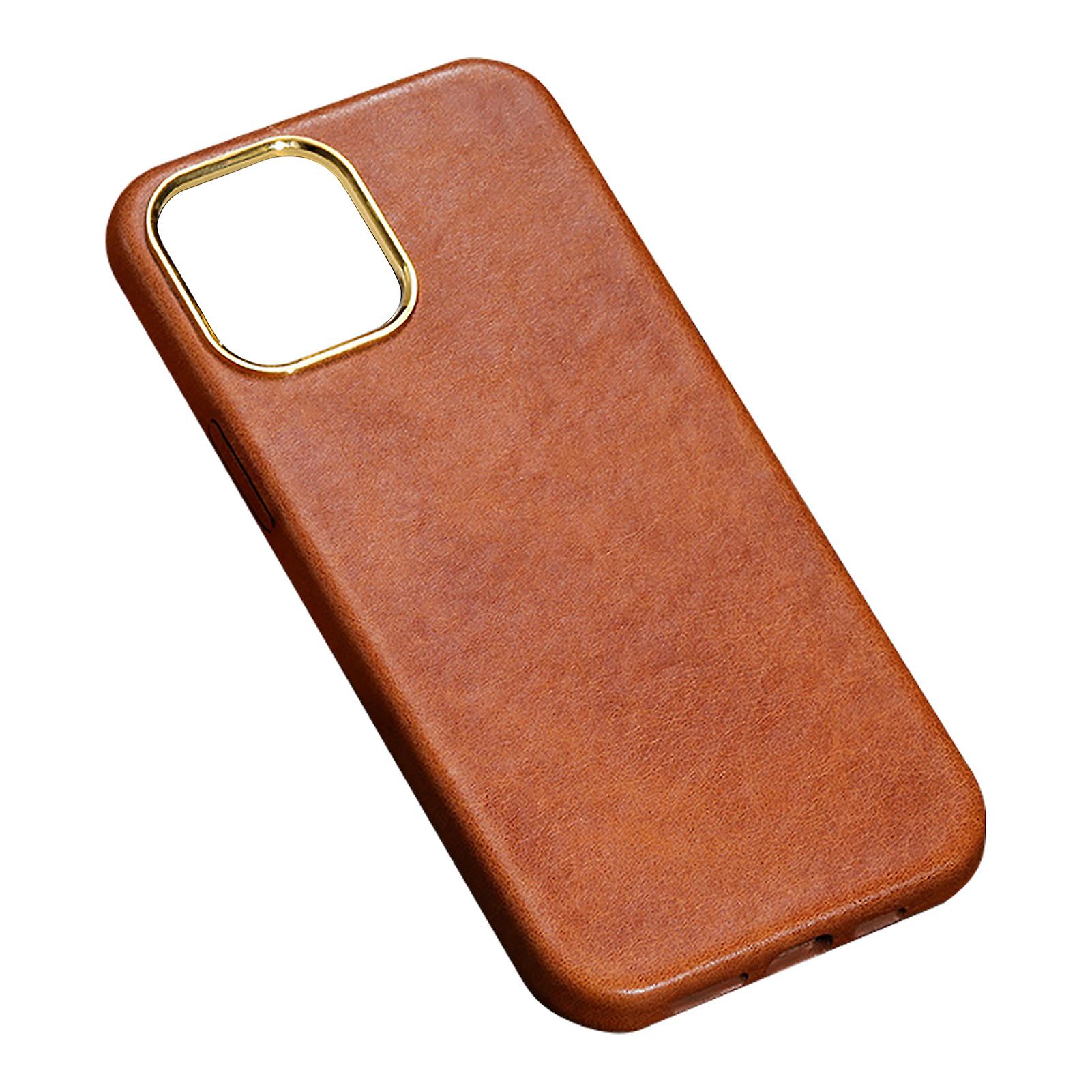 Phone Back Shell Anti-fall Shock-proof Ultra-thin PET Leather Pattern Solid Color Phone Case for iPhone 12/12 Pro/12 Pro Max/13/13 Pro/13 Pro Max