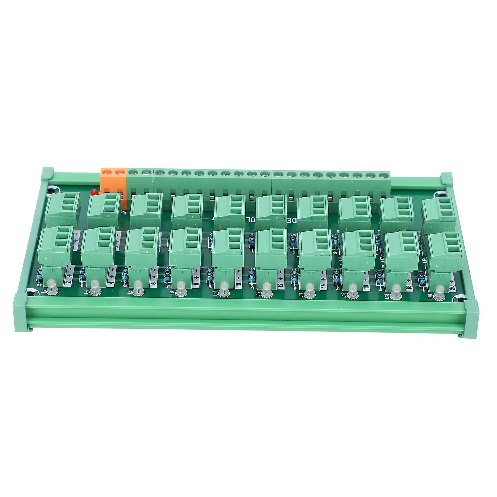 Terminal Block 3Wire 20Channel Capture Card DIN Rail Switch Control NPN PNP KP20LGtherC