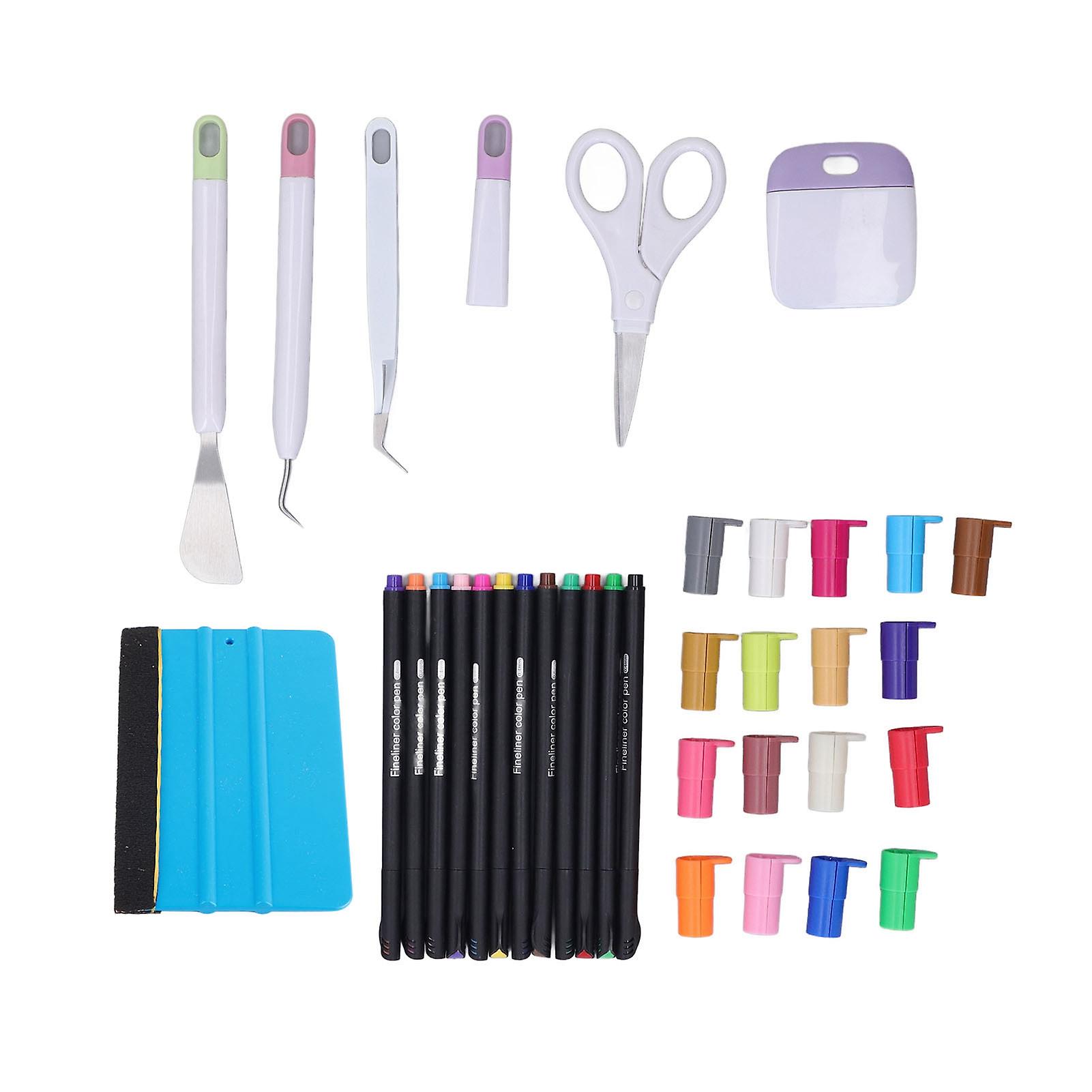Uadme Line Marker, Cutting Tools Pen Holder Craft Weeding Set for DIY Art Scrapbook Handicrafts