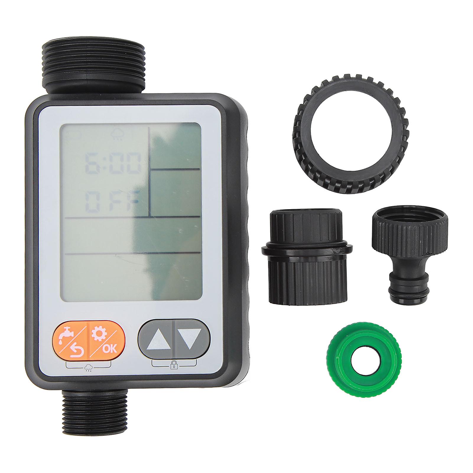 Automatic Water Timer for Garden Hose with 3in Display Rain Delay and Child Lock Control for Farm Irrigation System