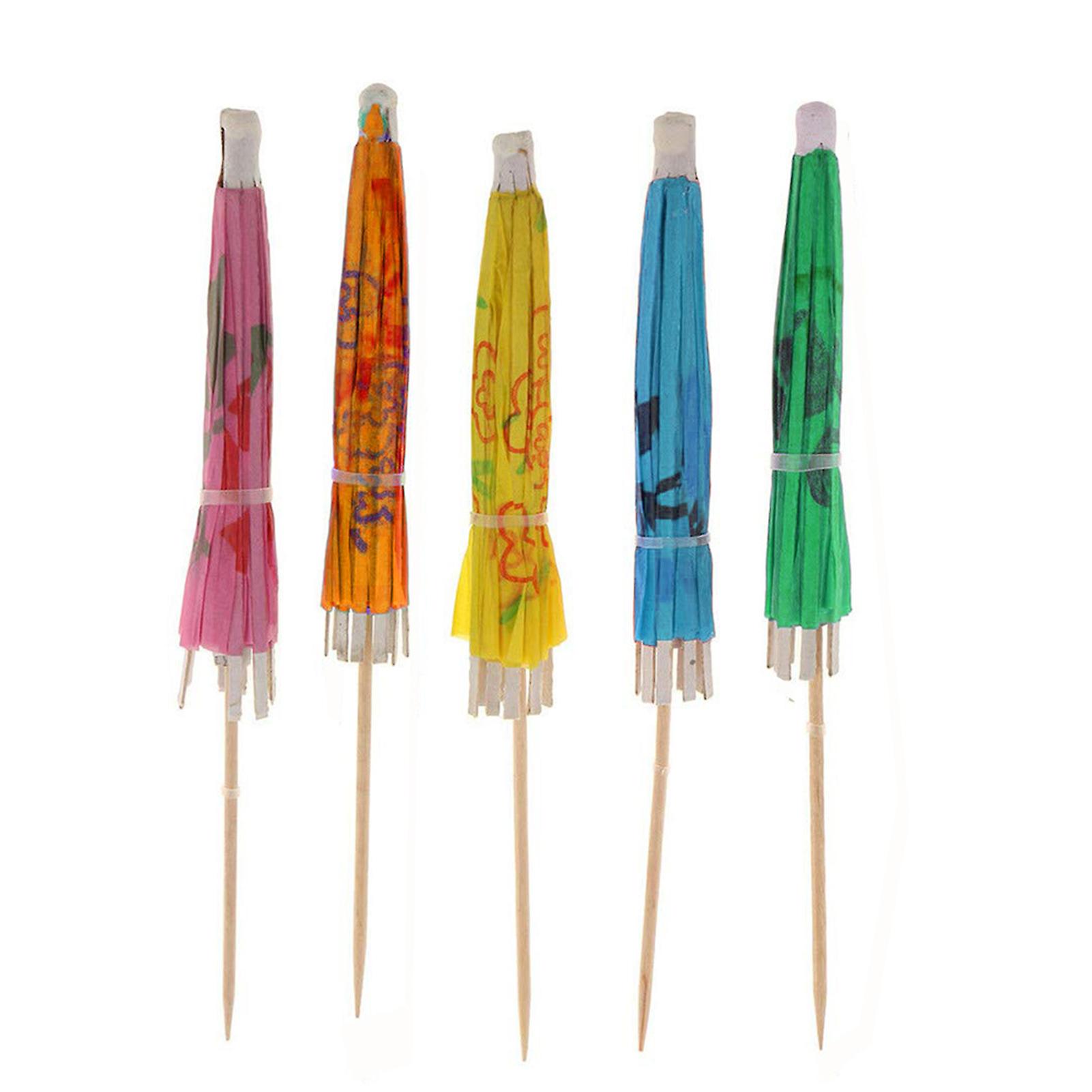 Disposable Small Toothpicks Fruit Sticks with Umbrella Decoration for Dessert