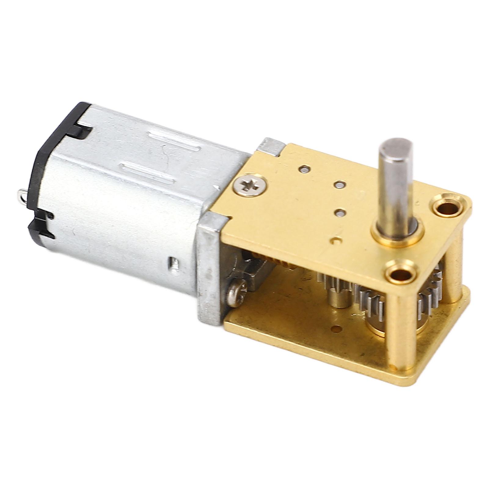 DC6V Single Shaft Worm Gear Motor with Fixing Base Micro DC Gear Brush Speed Reduction Motor 30RMP(1:236 Reduction Ratio)