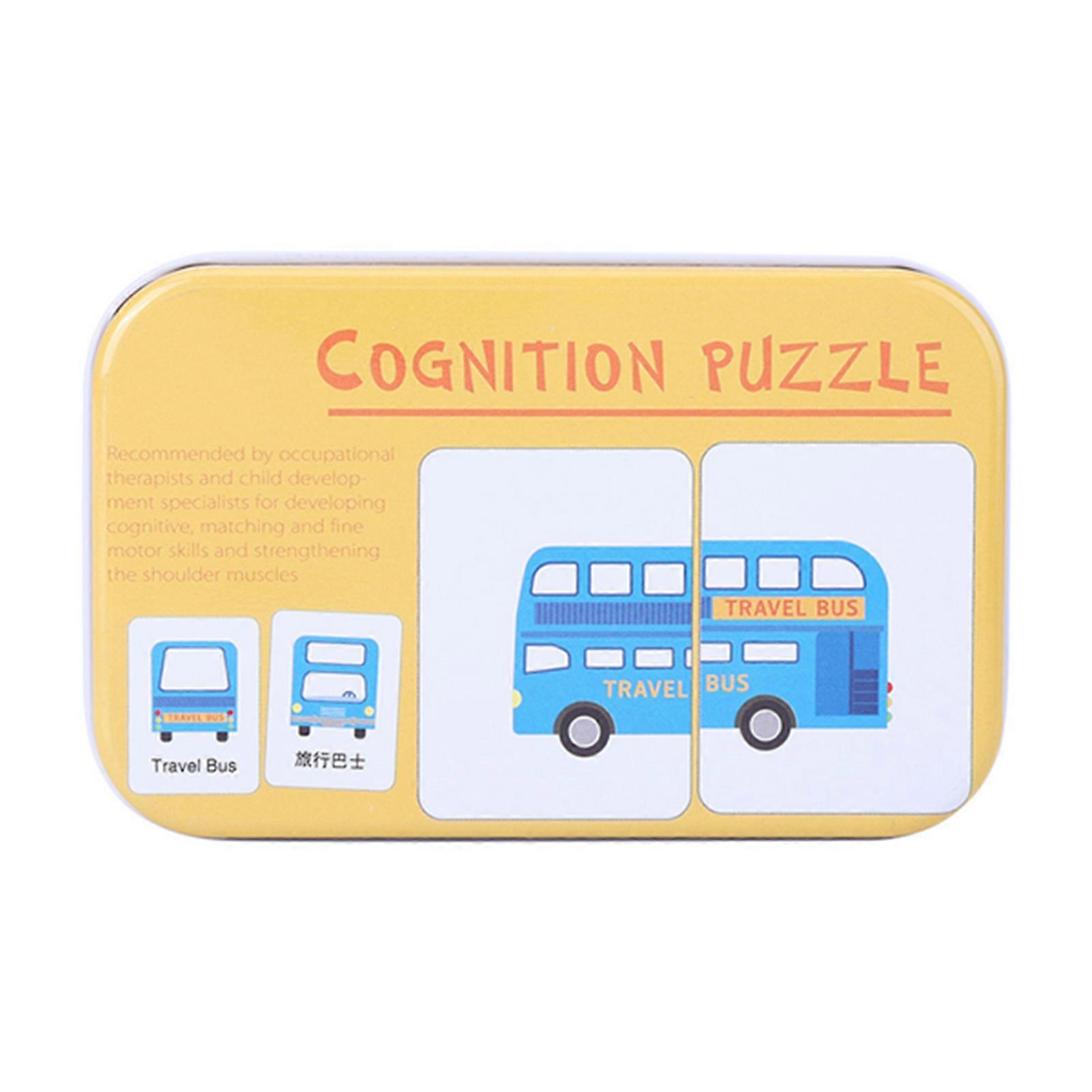 Learning Training Cards Baby Educational Toy with Iron Box (Traffic Style)