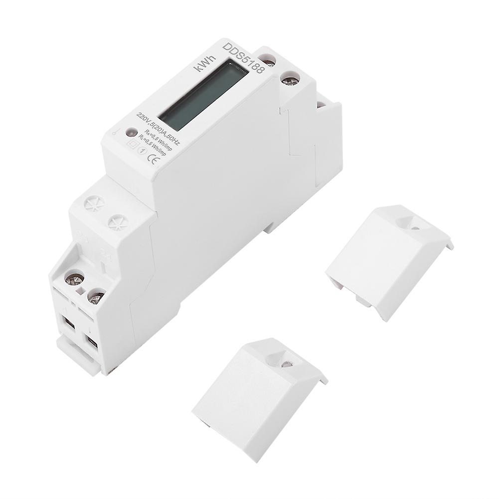 220V Single Phase LCD Digital Electronic Energy Meter on DIN Rail 5-20A