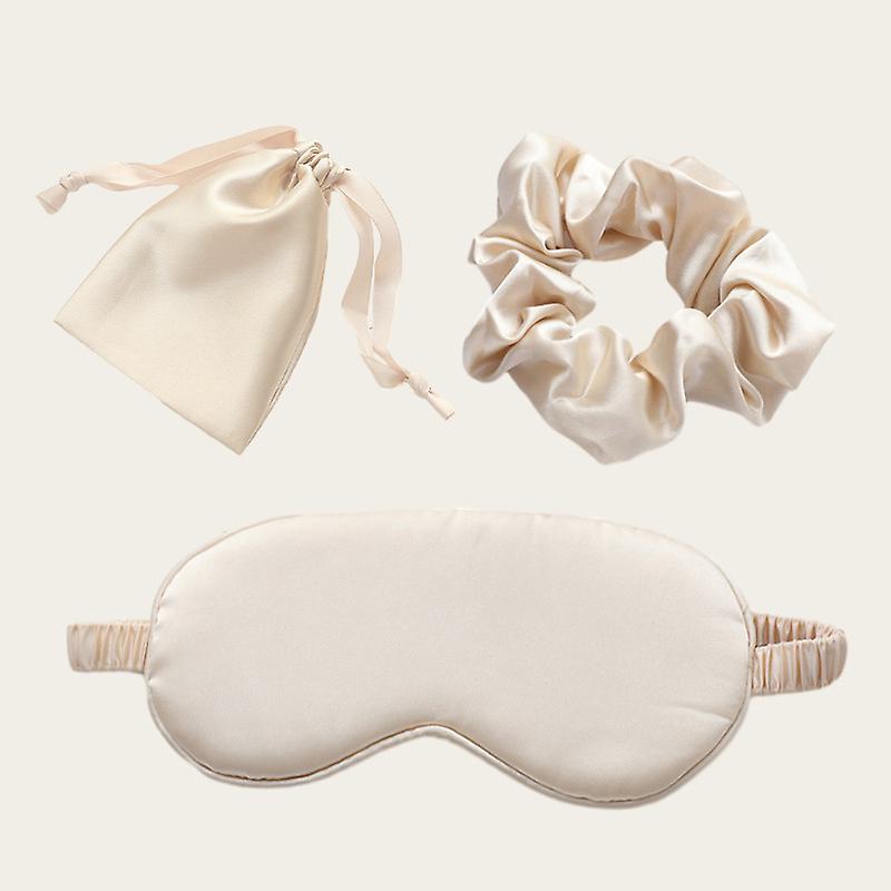 Silk Satin Sleeping Eye Mask 3 Set Eyeshade Elastic Strap