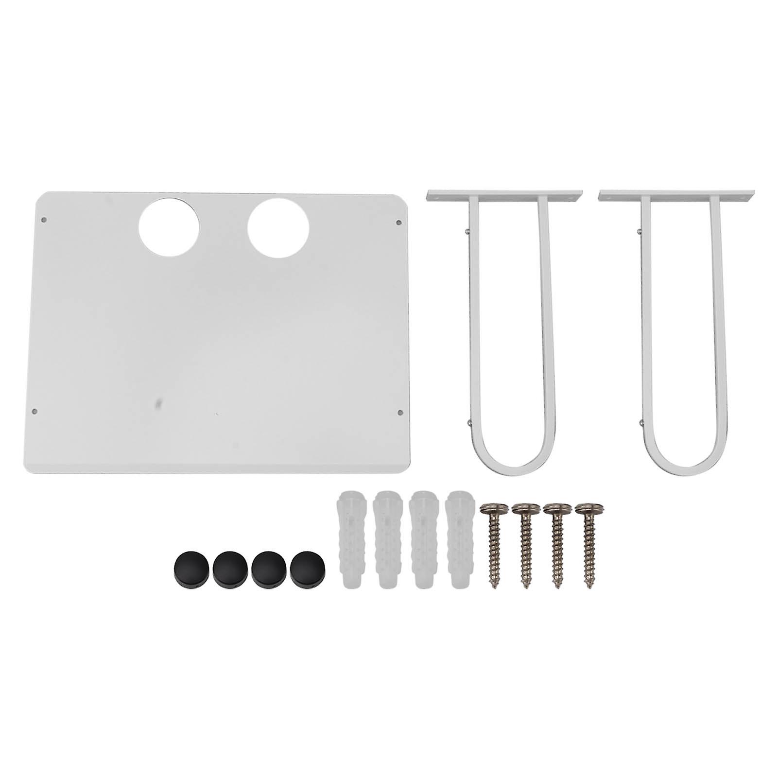 Aluminum Floating Wall Mount Projector Shelf for Router, TV Box, DVD Player, Cable Box, White