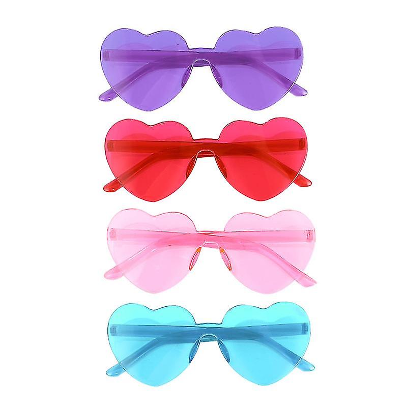 4pcs Heart Shape Glasses