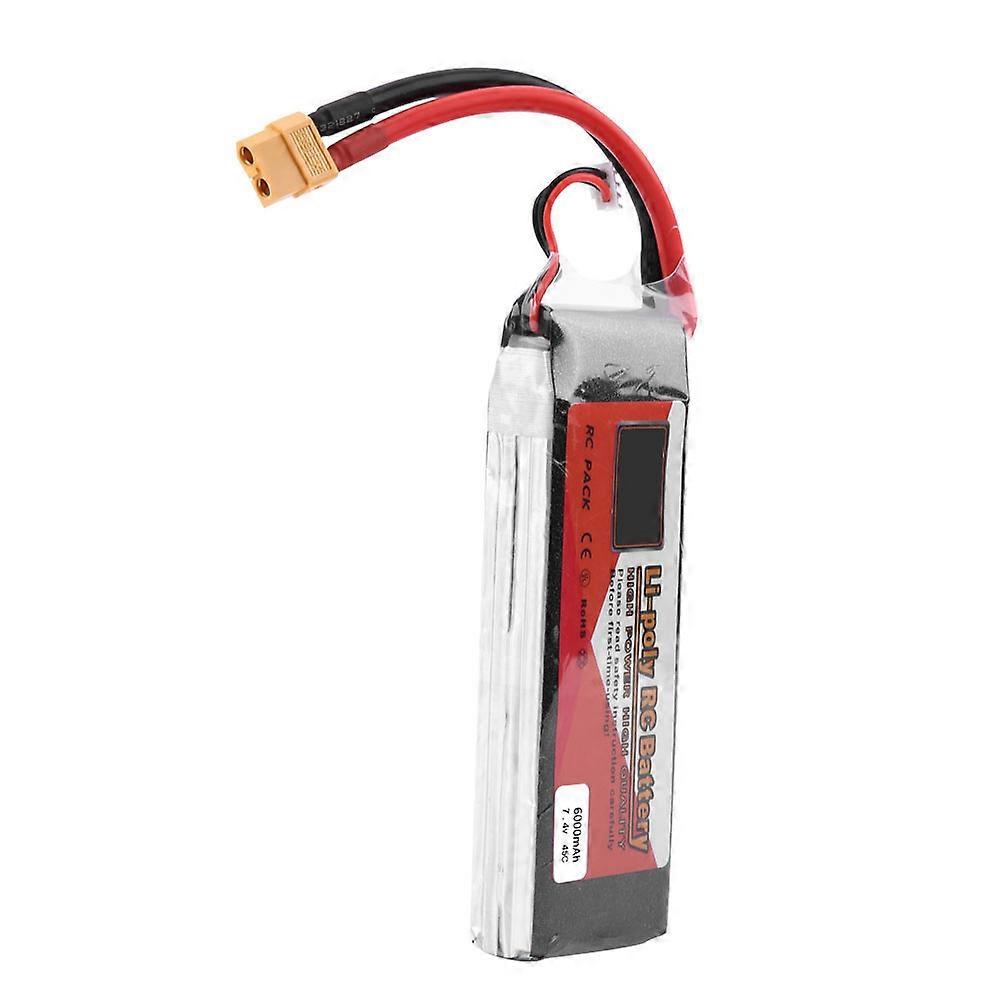 Li Po Battery7.4V ZOP POWER 2S 7.4V 6000mAh 45C Rechargeable LiPo Battery with XT60 Plug (6000mAh 45C) 6000m Ah Li Po Battery