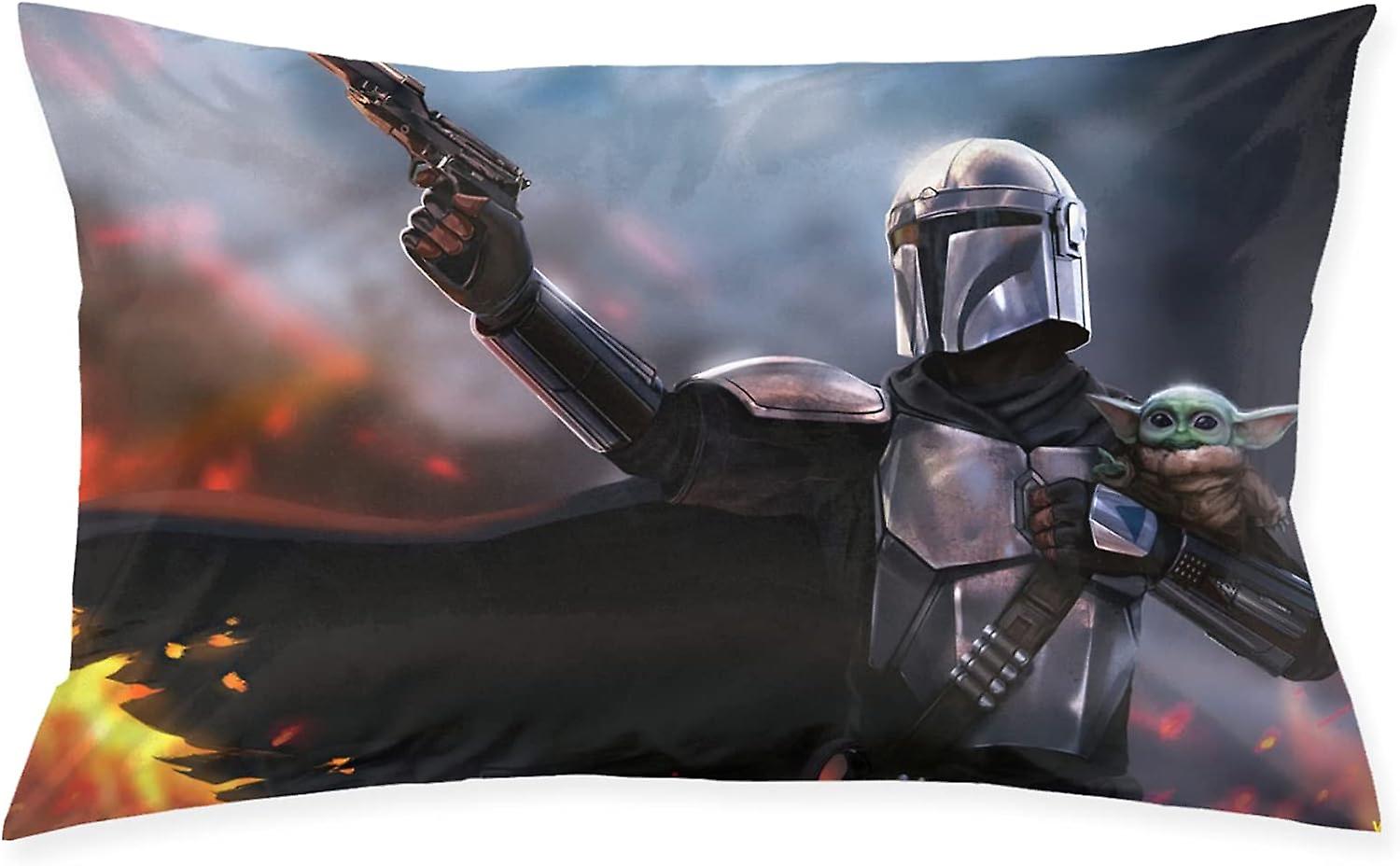 Star Wars The Mandalorian and The Child Baby Yoda Standard Size Pillowcases Double-Sided Print Pillow Covers 40 X 60 CM-Md-6 (a1-18)