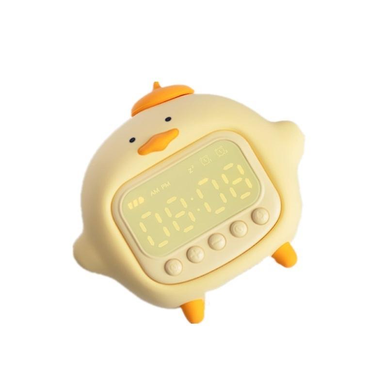 Hug duck alarm clock children snooze alarm clock timekeeping mobile phone scan code applet clock dim