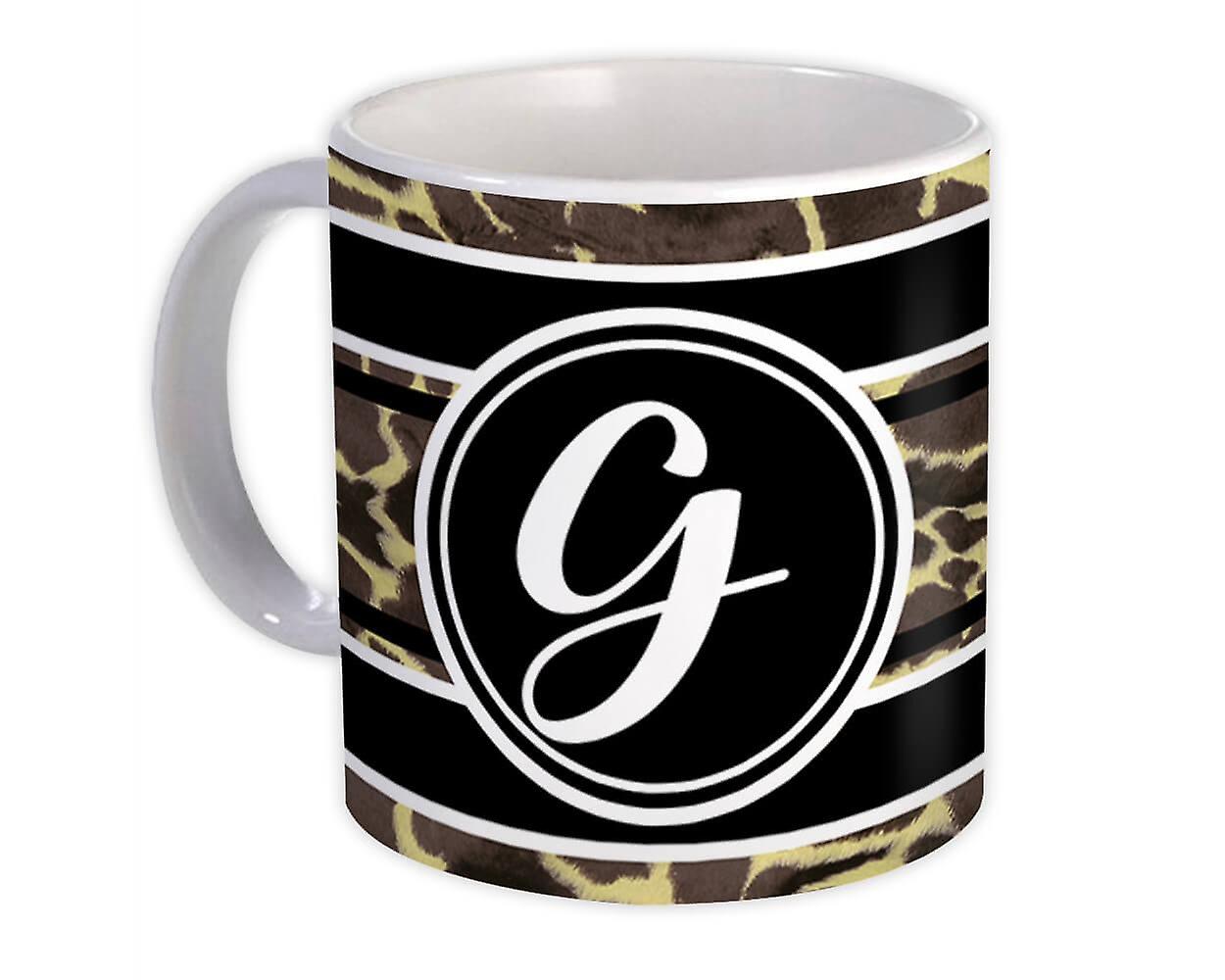 Geschenk-Becher: Monogramm Buchstabe G Giraffe
