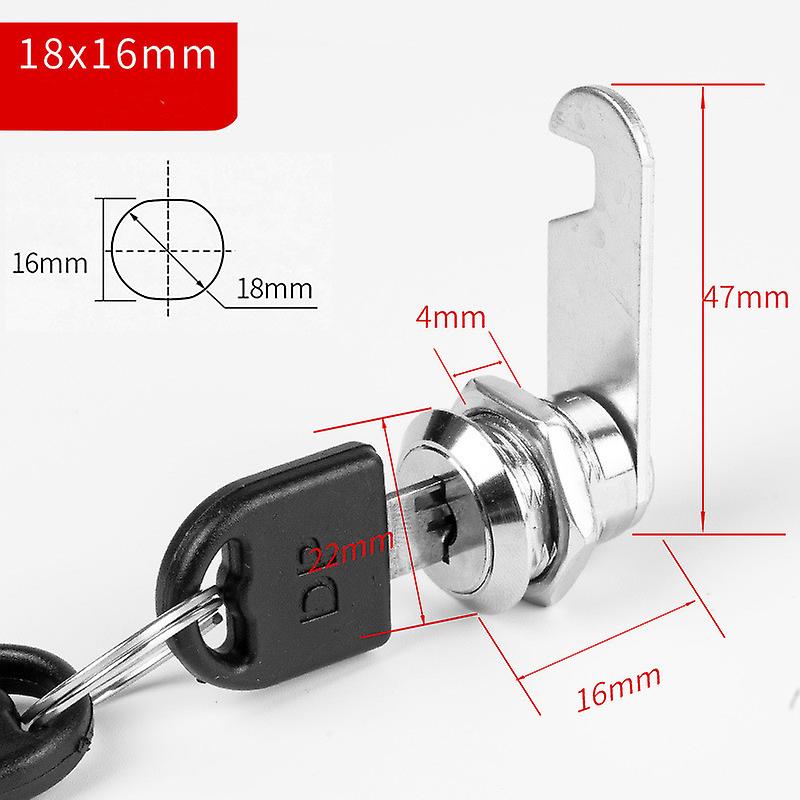 Mailbox lock Cabinet lock Furniture lock 16, 20, 25, 30 mm lever lock locker