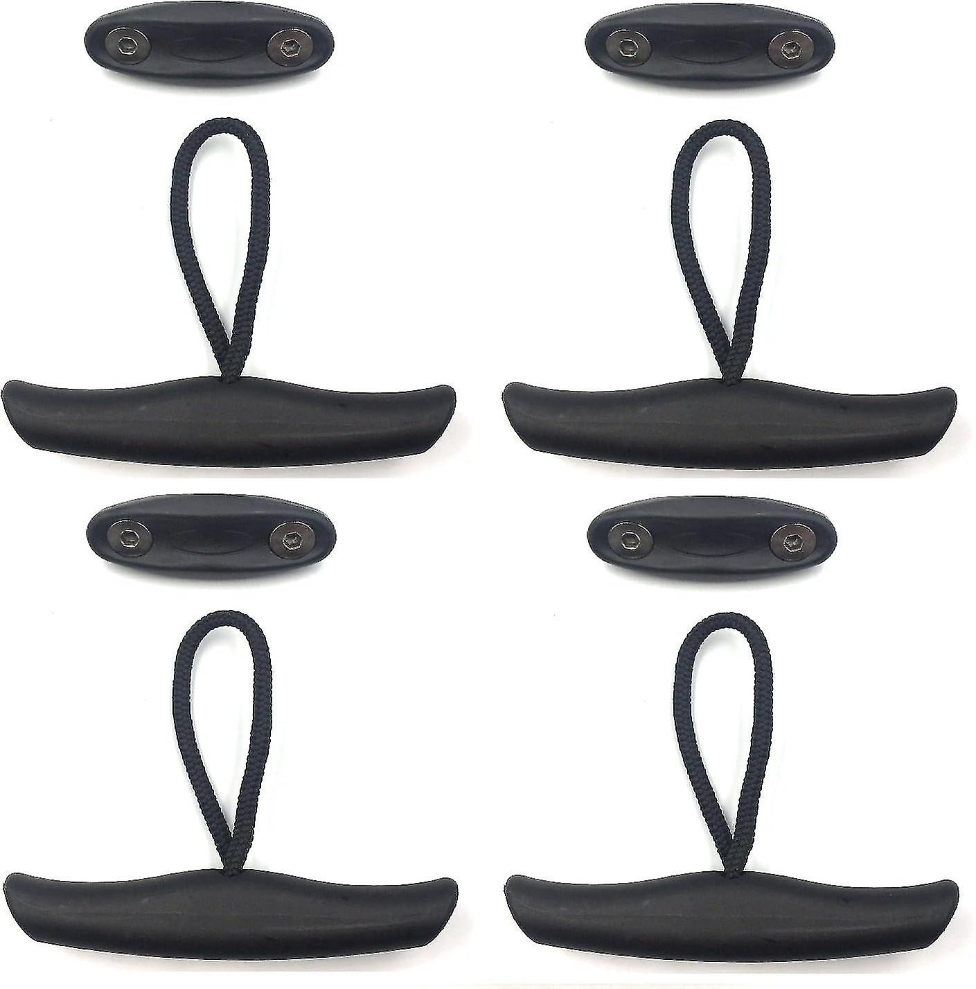 4pcs Kayak Canoe Carrying Handle T-handles With Rope And Pad Eyes