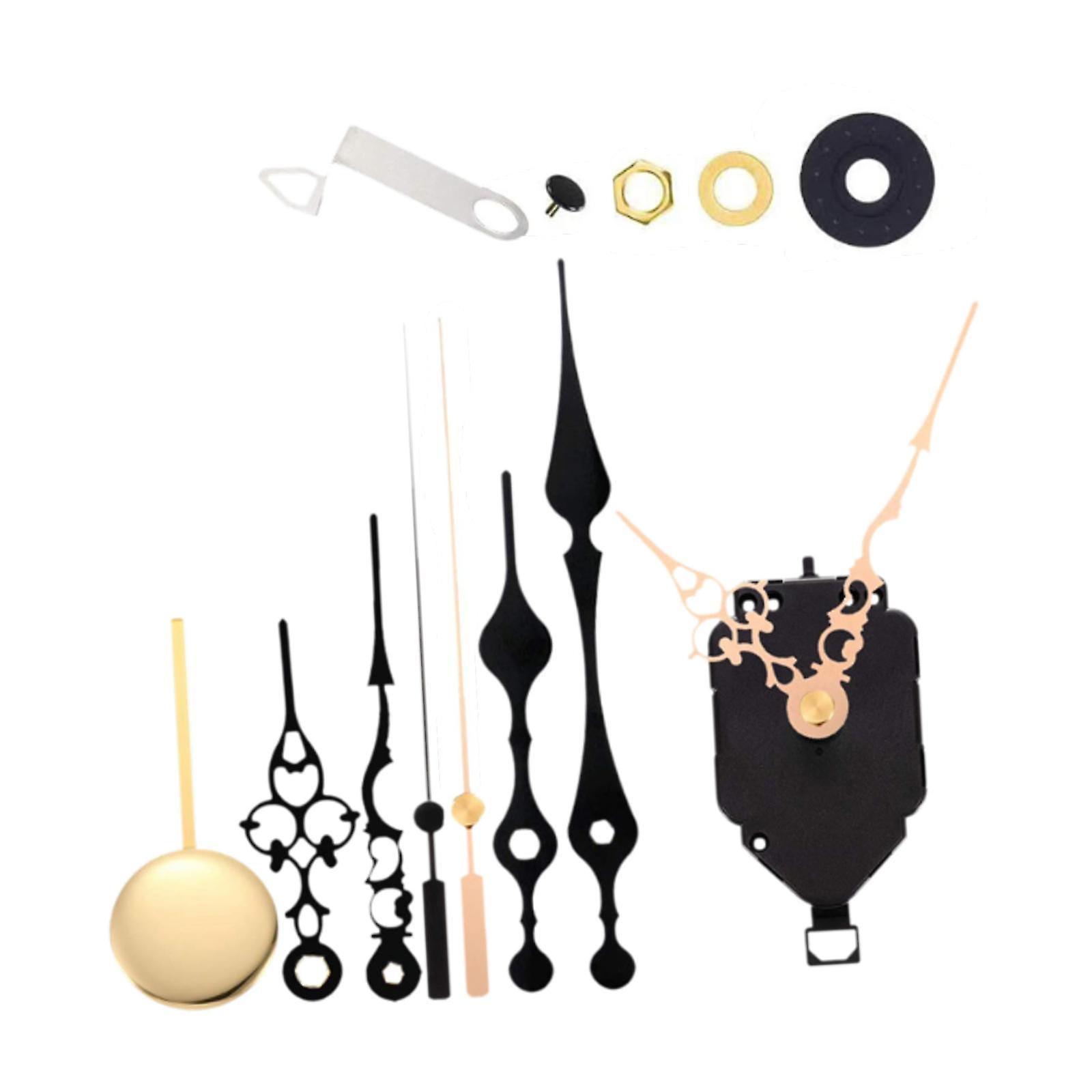 Pendulum Clock Movement Repair Diy Part Craft Clocks Home with 3 Pairs Hands Shaft 13mm