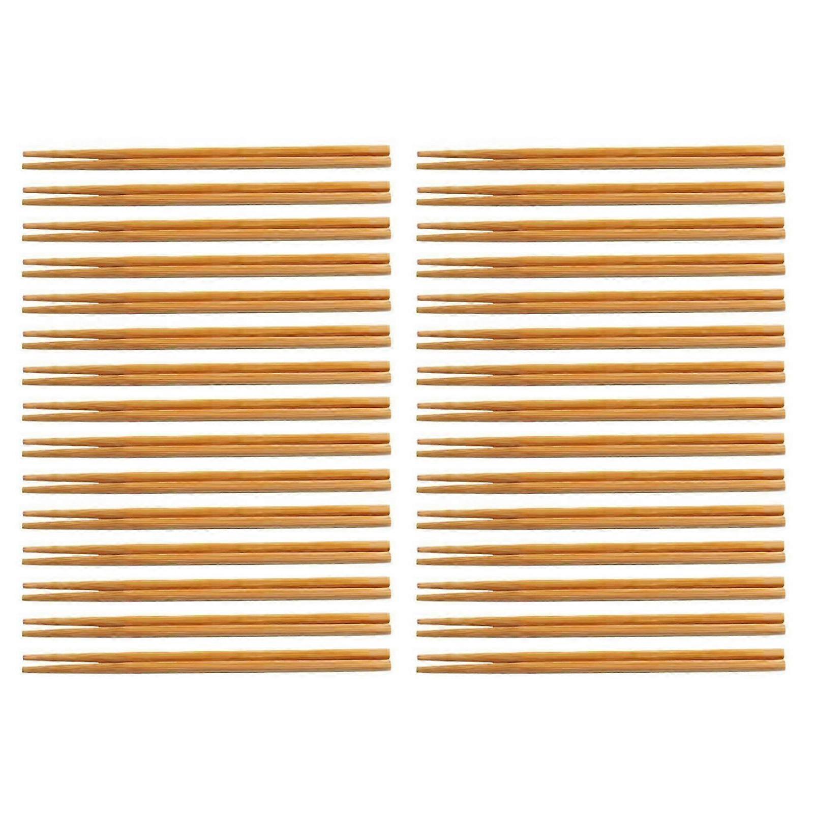 30 Pairs Wooden Chopsticks Set Anti Slip Reusable Lightweight Dining Chinese Chopsticks for Noodles