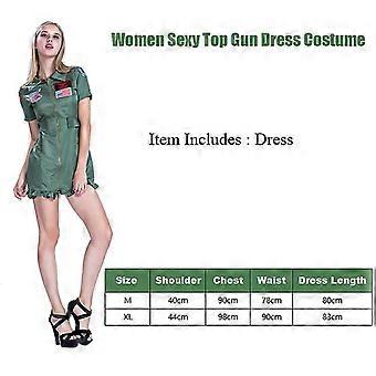 knee length dresses for ladies Top Gun Flight Dress Costume  Premium Aviator Outfit Cotton / 2XL / Women