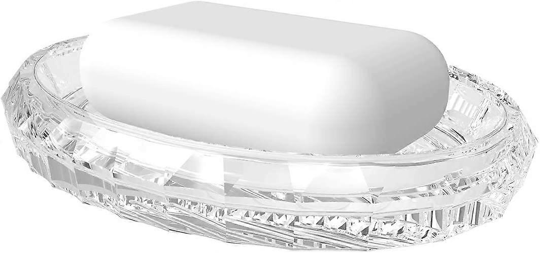 Glass Soap Dish for Kitchen and Bathroom Transparent
