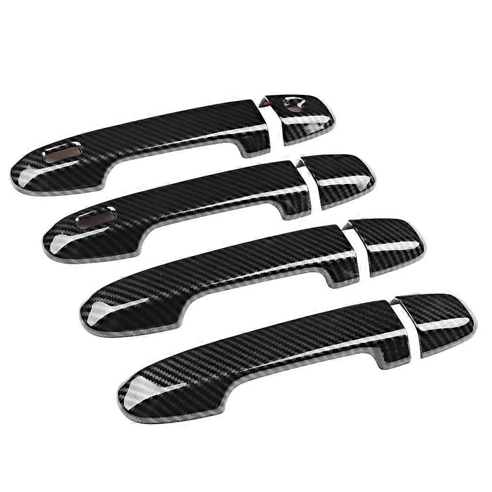8pcs/set Carbon Fiber Grain Smart Exterior Door Handle Cover Trim Fit For Subaru Forester SK 19 NO.61937
