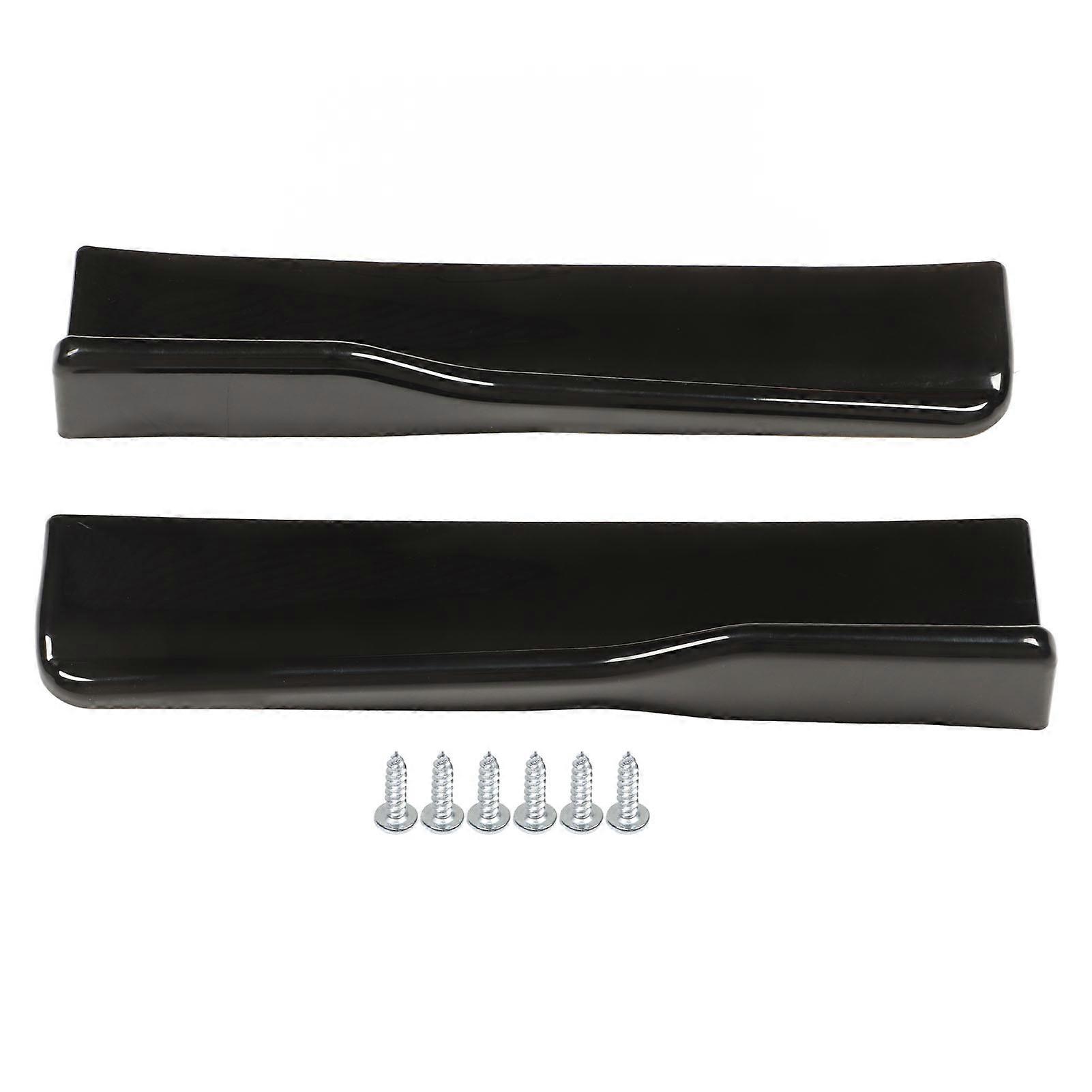 2 Pcs Rear Side Skirt Winglets Left Right Bright Black ABS Scratch Proof Universal Car Rear Side Skirt Winglets Diffuser E2U411