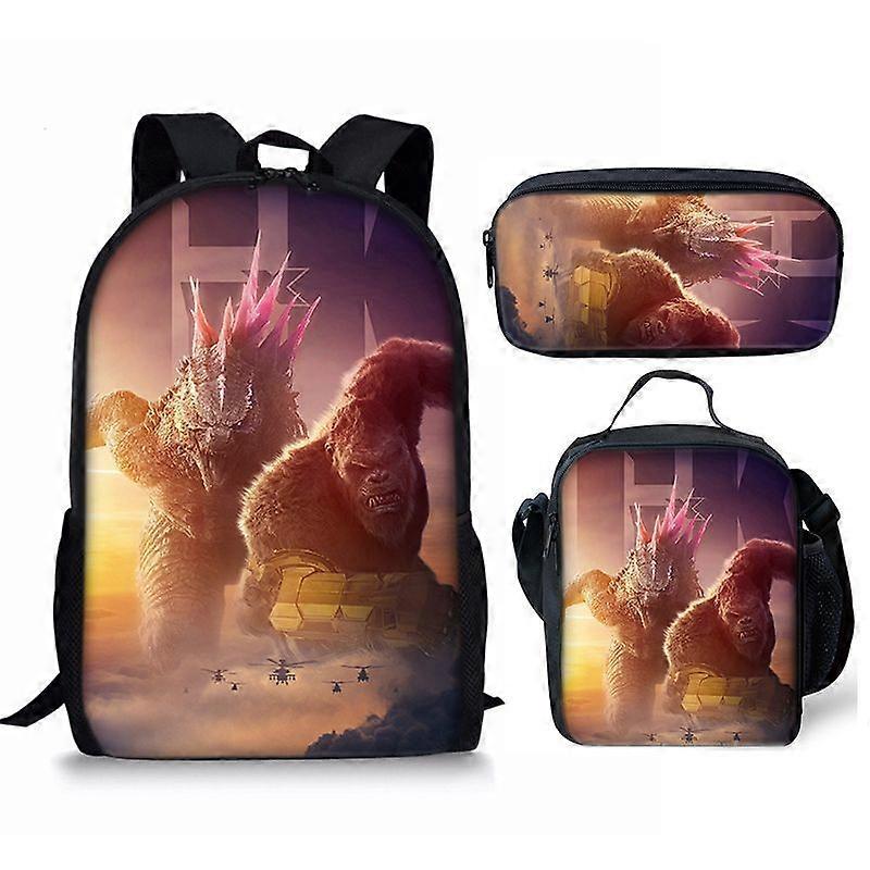 Zaino Godzilla, zaino studentesco, borsa a tracolla, astuccio