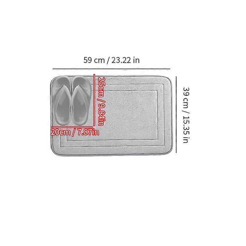 Luxurious Non-Slip Memory Foam Bath Rug - Ultra-Soft, Quick-Dry, Machine Washable, Comfortable, Slip-Resistant, and Gentle on Feet - Premium Polyester